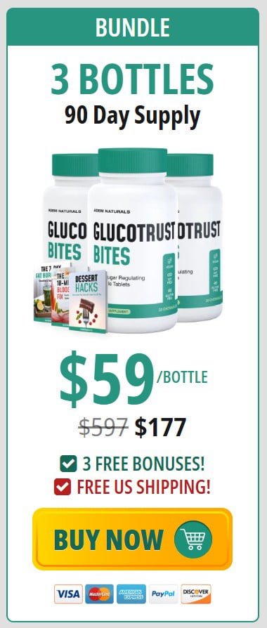 GlucoTrust Bites-3-bottle - order-now-( Ninty Days Supply) - image